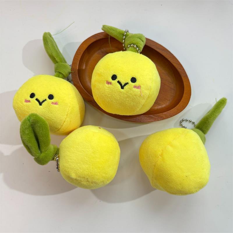 Милая Смешная Зеленый Лист Оранжевая Плюшевая Кукла Мягкая Игрушка Брелок Подвеска Шарм для Рюкзака Украшения для Подвешивания на Сумку Детская Тряпичная Кукла Подарки для Девочек