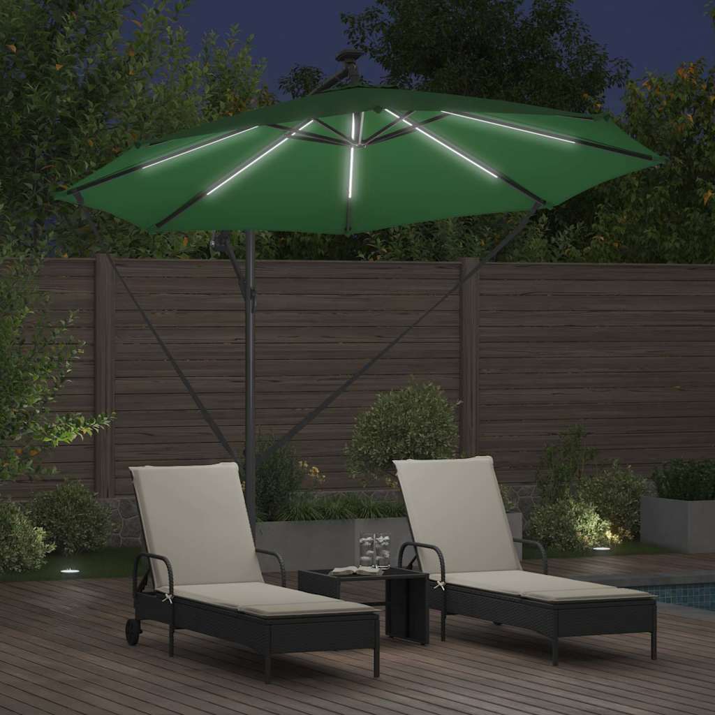 Sun Umbrella Green 294 x 294 x 248 cm Polyester and Aluminum
