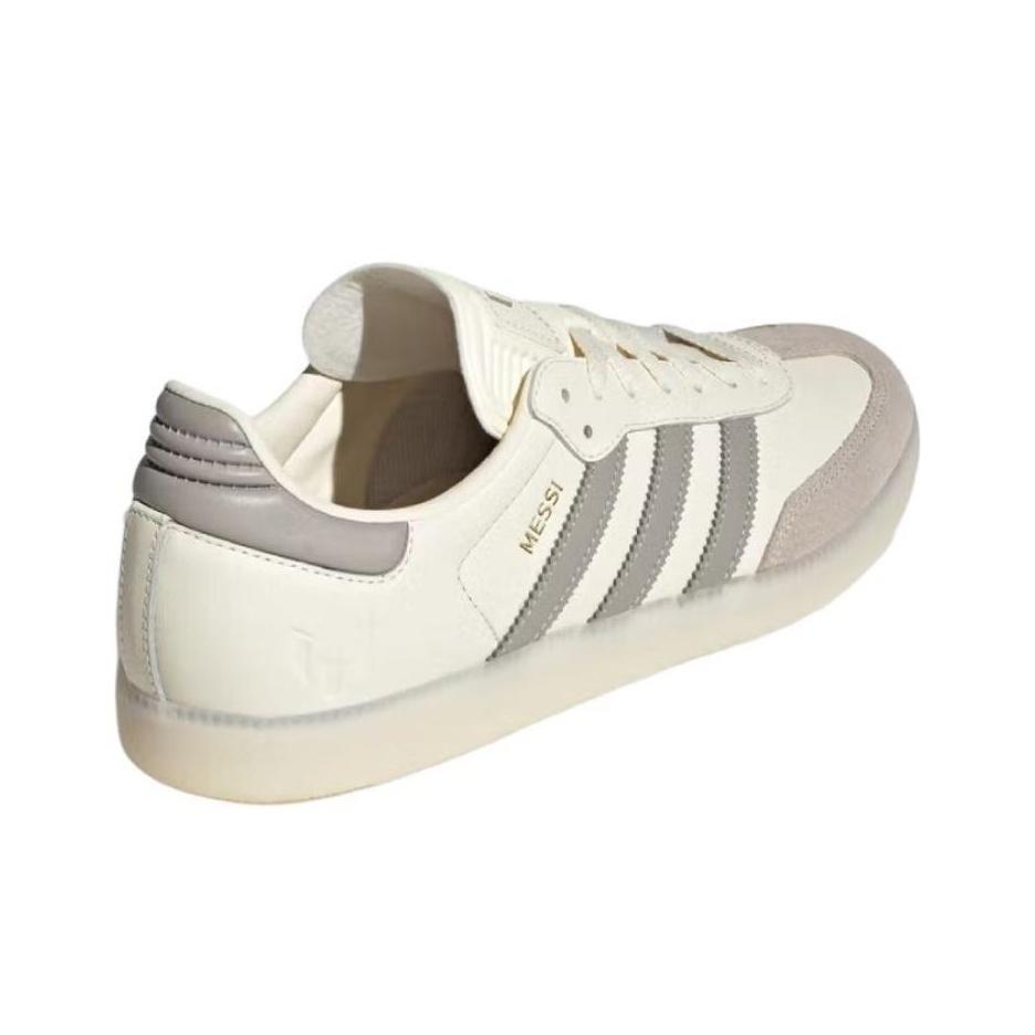 Лионель Месси x adidas Samba Indoor Молочно-белые Унисекс Кроссовки Светло-коричневый Золотистый металлик JQ0266