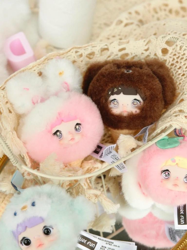 TRRCEPOS Nommi 100% Sweet Series Plush Blind Box Lovebu-style Keychain, Lovebu-style Plush Toy, Plush Toy for Lovebu Lovers Sweets & Ice