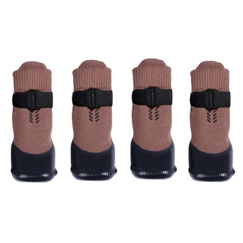 4PCS Wear Resistant Waterproof Dog Socks Shoes Dirt-Resistant Dog Paw Protector  Home