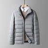 Новая легкая куртка-пуховик на осень и зиму из белого утиного пуха для молодых мужчин, короткая модная простая куртка-пуховик, утепленная куртка-пуховик для мужчин