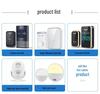 Battery-Free Smart Wireless Doorbell with One Transmitter & Two Receivers, EU/US Plug, Long Range, Waterproof.