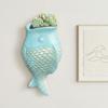 Rustic Style Fish Ornaments No-Drill Wall Mounted Planter Unique Decorative Floral Ware  Outdoor
