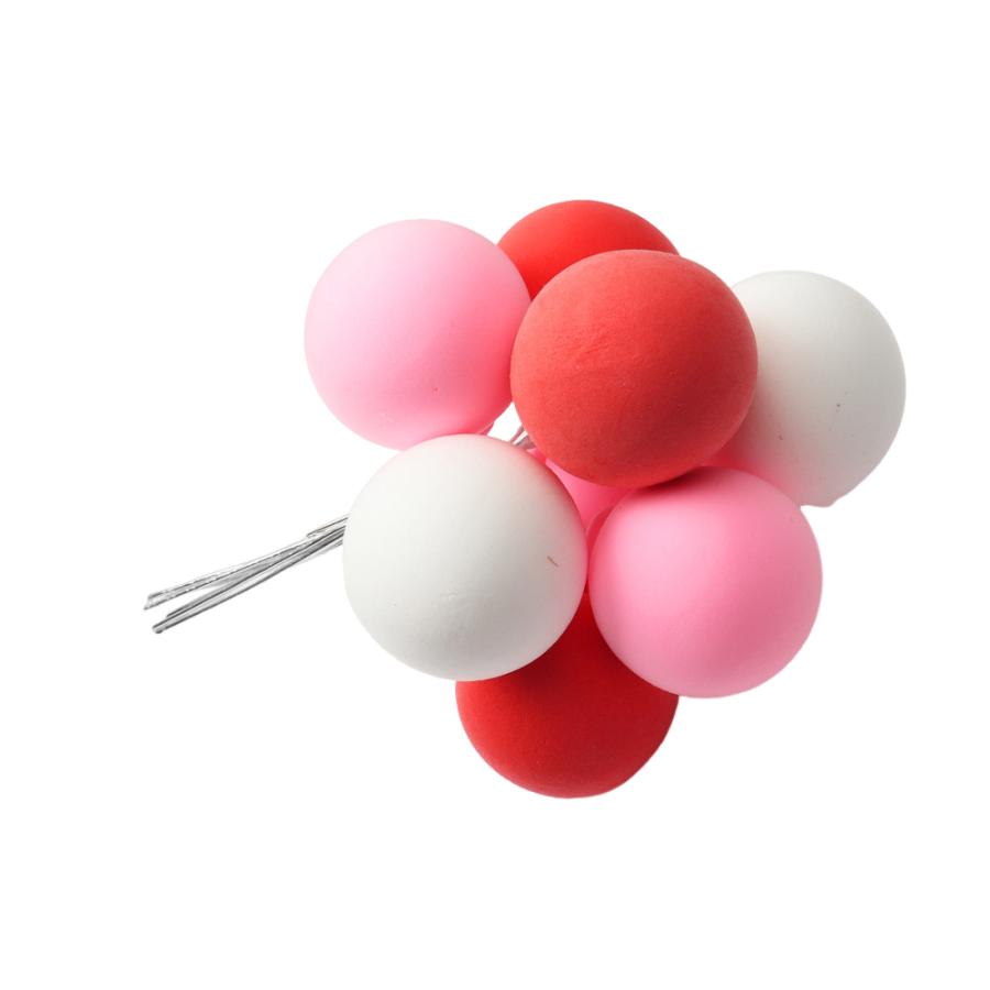 8Pcs Mini Balls Cake Toppers Color Balloons Cake Decoration Cupcake Flag Dessert Diy Supplies Birthday Decoration Baby Shower
