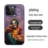 Электрооцинкованный серебристый чехол с рисунком «Клоун» для Apple iPhone 11, 12, 13, 14, 15 Pro Max - Ударопрочный, Европейский и Американский стиль