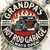 Винтажная металлическая жестяная вывеска Hot Rod Ретро Гараж Мужская берлога Декор стены Погодоустойчивая Автомобильный подарок