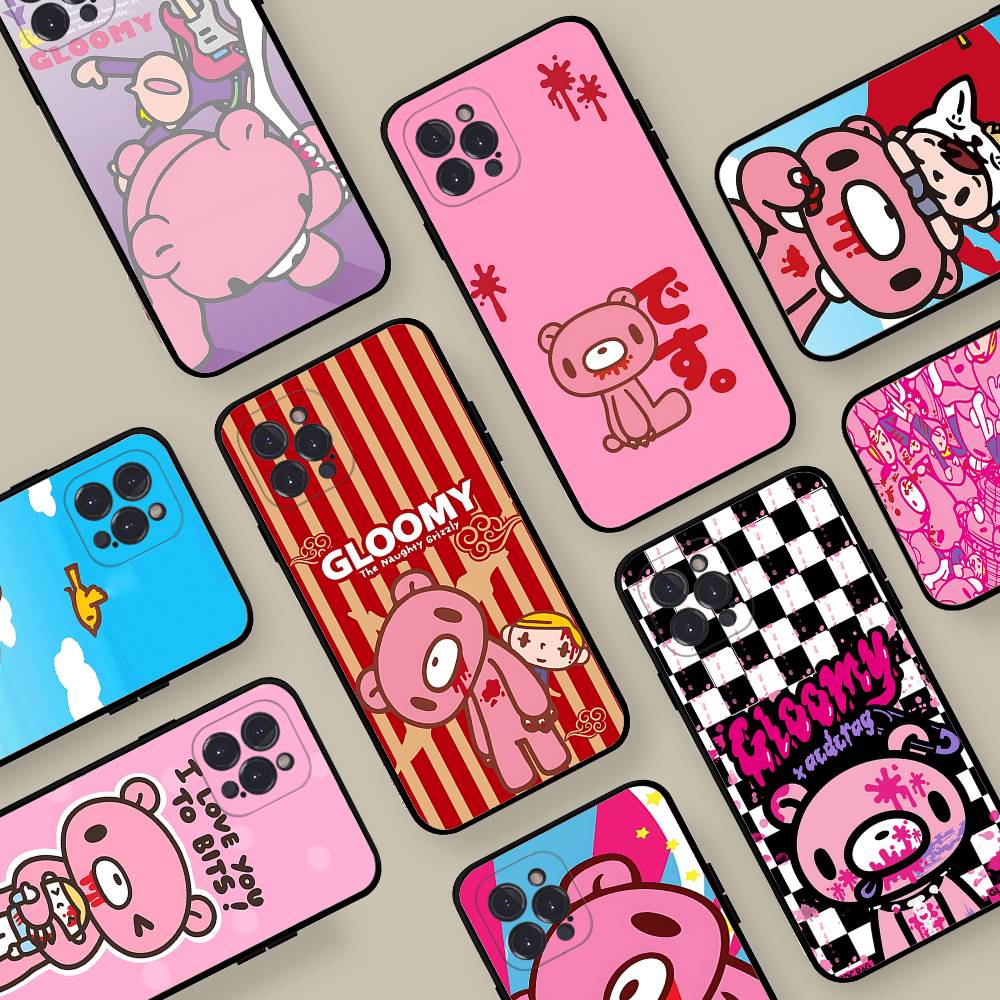 Cute G-Gloomy B-Bear For IPhone 17 16 15 14 13 12 11 Pro Max 13 17Air Shockproof Soft Phone Cases Coque