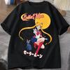 Sailor Moon Ретро 90-х Аниме Графическая Футболка Летняя Хлопковая Унисекс Женская Футболка Уличная Одежда Повседневный Тренд Короткий Рукав Пара Хип-Хоп Топ