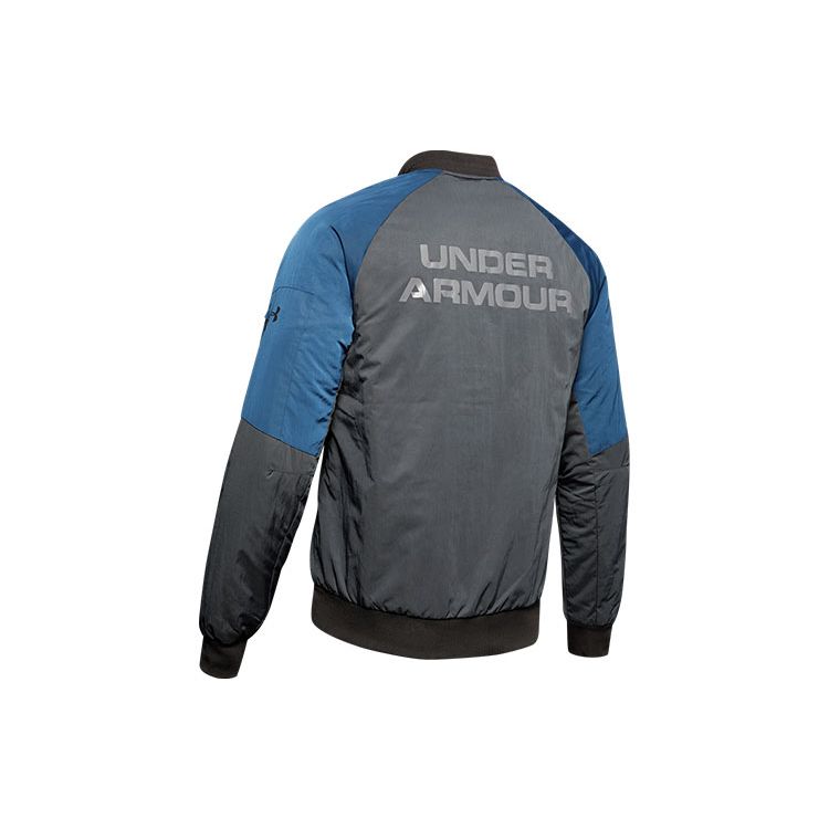 Under Armour Move Lite Спортивная Повседневная Куртка Большой Логотип Color Block Мужские куртки Серый 1346322-019