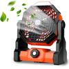 Usb Rechargeable Camping Fan With Light Hook - Portable Outdoor Tent Fan, Personal Desk Fan For Travel, Home, Emergency Use
