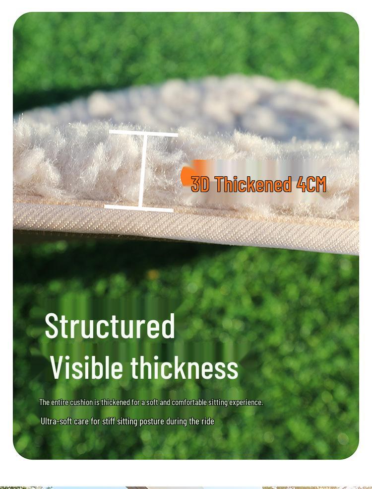 Женский милый мультяшный плюшевый зимний набор из 3 предметов для подушек автомобильных сидений для пятиместных автомобилей