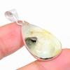 Prehnite Handmade 925 Sterling Silver Gift Jewelry Pendant 1.65" f8L30