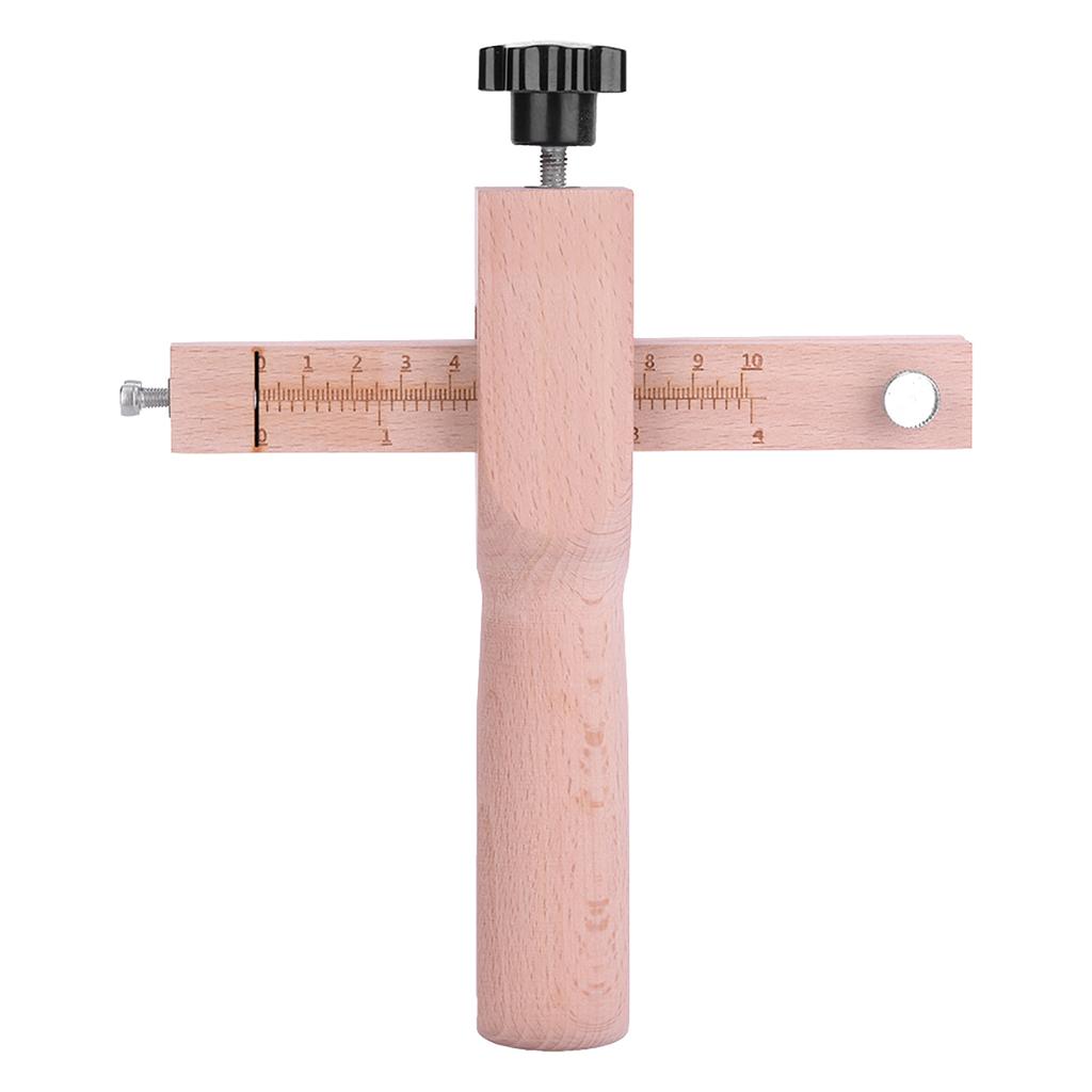 Adjustable Wooden Strip and Strap Belt Cutter Leather Hand Cutting DIY Craft Tool With 5 Blades