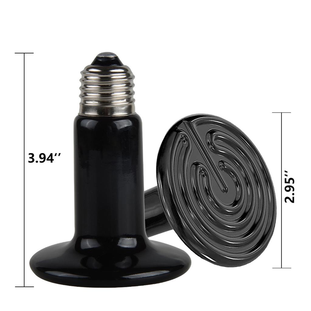 200W 220V Reptile Heat Lamp, Infrared Waterproof Ceramic Heat Lamp E27 Lampholder Ceramic Heating