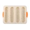 Non-Stick 4-Cavity Silicone Baguette Mold for French Bread Baking