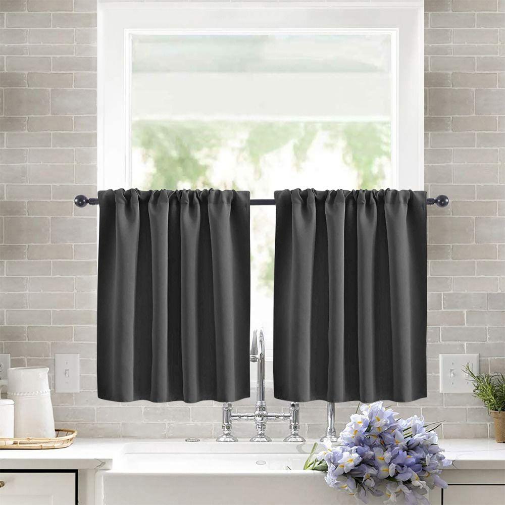 1PC Washable Short Blackout Curtains 76×60CM Partition Curtain Durable Kitchen Curtain Multipurpose