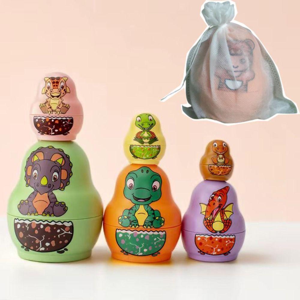 Animals Pattern Stacking Nesting Dolls 6 Layer Stacking Cups Gams Gift for Boy