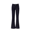 Autumn and winter new American retro low-rise flared pants slim and thin adjustable waist design jeans women
