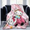 1pc Pink Hello Kitty's Adventure Blanket, Soft Throw for Home Decor, Gift Idea for Family and Friend, Living Room, Travel, Camping, Car Blankets, Beac