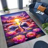Ковер Мультфильм Искусство Лебедь Мечты Любви для Спальни Гостиной Дивана Домашний Декор Придверный коврик, Большой Детский Игровой Нескользящий Напольный Коврик Подарок