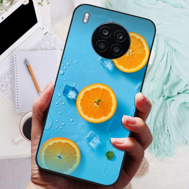 Чехол для Honor 50 Lite Черный Чехол Лев Волк Силиконовый Мягкий Задний Чехол Для Телефона Huawei Honor 50 Lite Pro Защитный Чехол