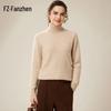 Fanzhen Women's 100% Cashmere High-Neck Thickened Knit Sweater