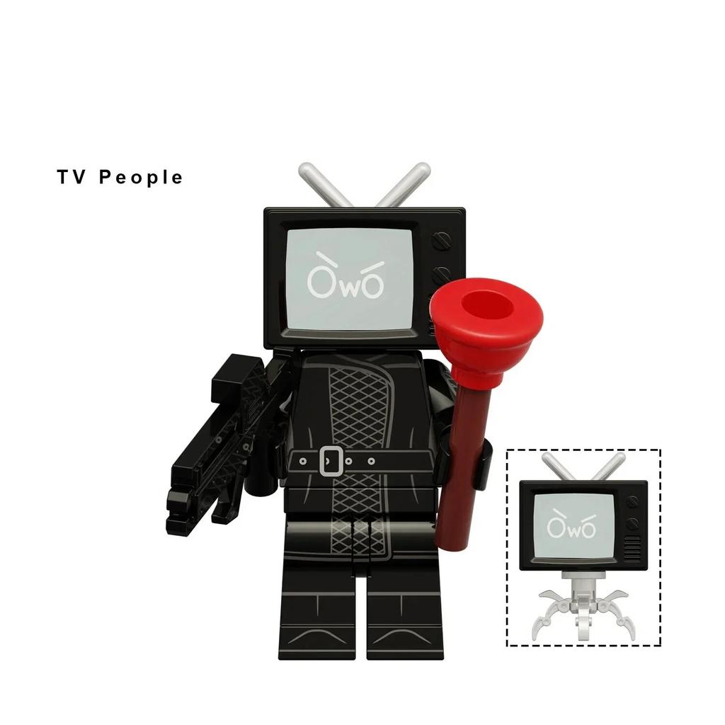 KDL818 LG1009 туалет аниме мультфильм кирпичи куклы оператор спикер ТВ человек мини-игрушки фигурки строительные блоки
