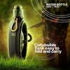 580ML Collapsible Military Water Bottle FDA Food Grade Silicone Water Kettle Canteen with Compass Bottle Cap for Hiking Camping
