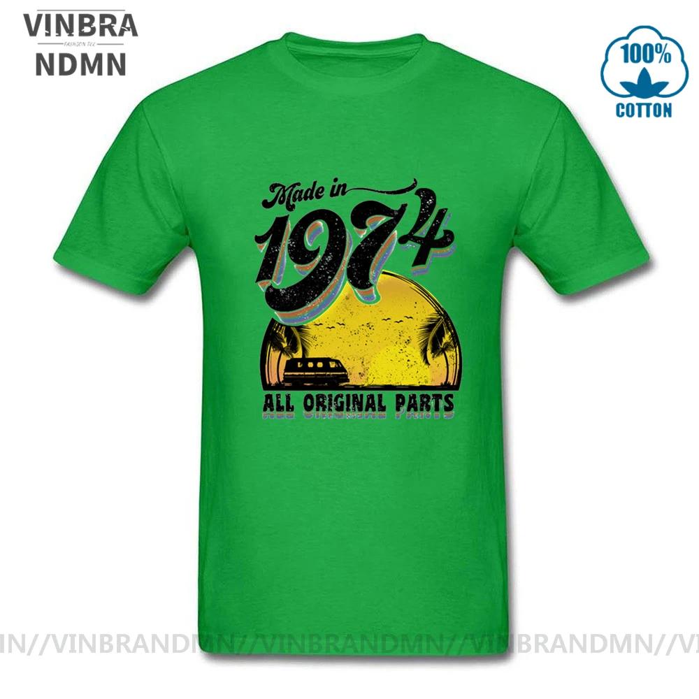 Винтажные футболки 1974 года, оригинальные детали, унисекс, футболки на 50 лет, сделано в 1974 году, ретро, подарок на 50-летие, футболки
