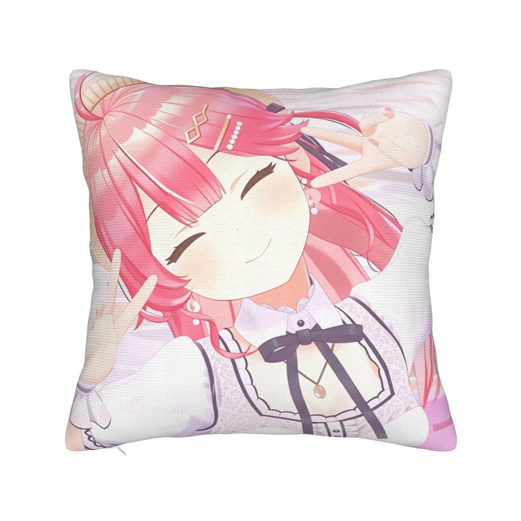 Hot Girl Kawaii Sakura Miko Pillow Cover  Comfy Cushion Cover Morden Pillow Case For Sofa Bedroom Home Decor