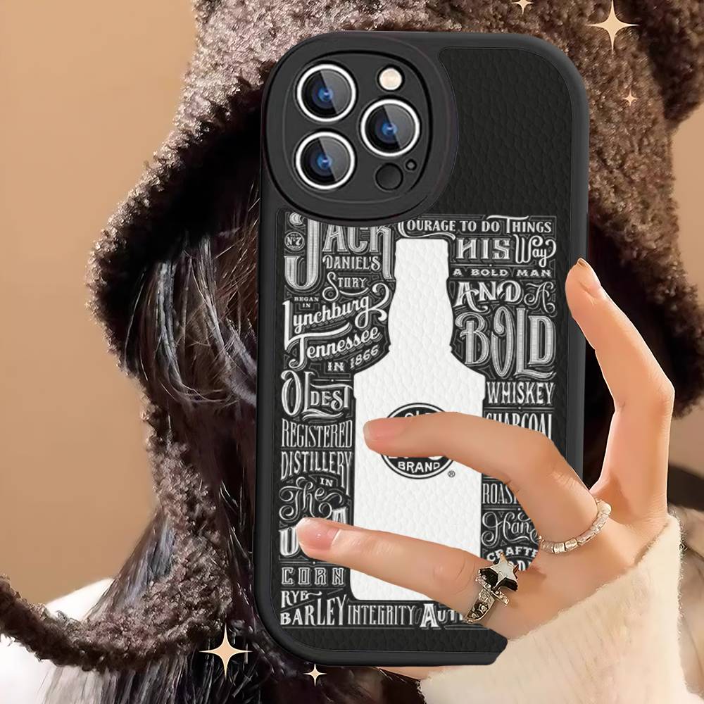 Classic Whiskey Logo J-Jack D-DanielS Phone Case For IPhone 11 12 13 14 15 16 Pro Max Plus Leather Cover