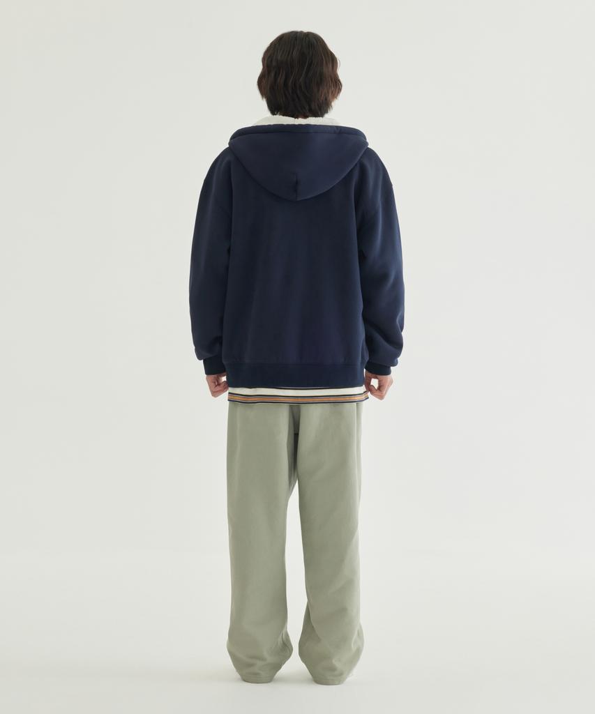 Covernat Signature Symbol Boa Zip-Up Hoodie Dark Navy