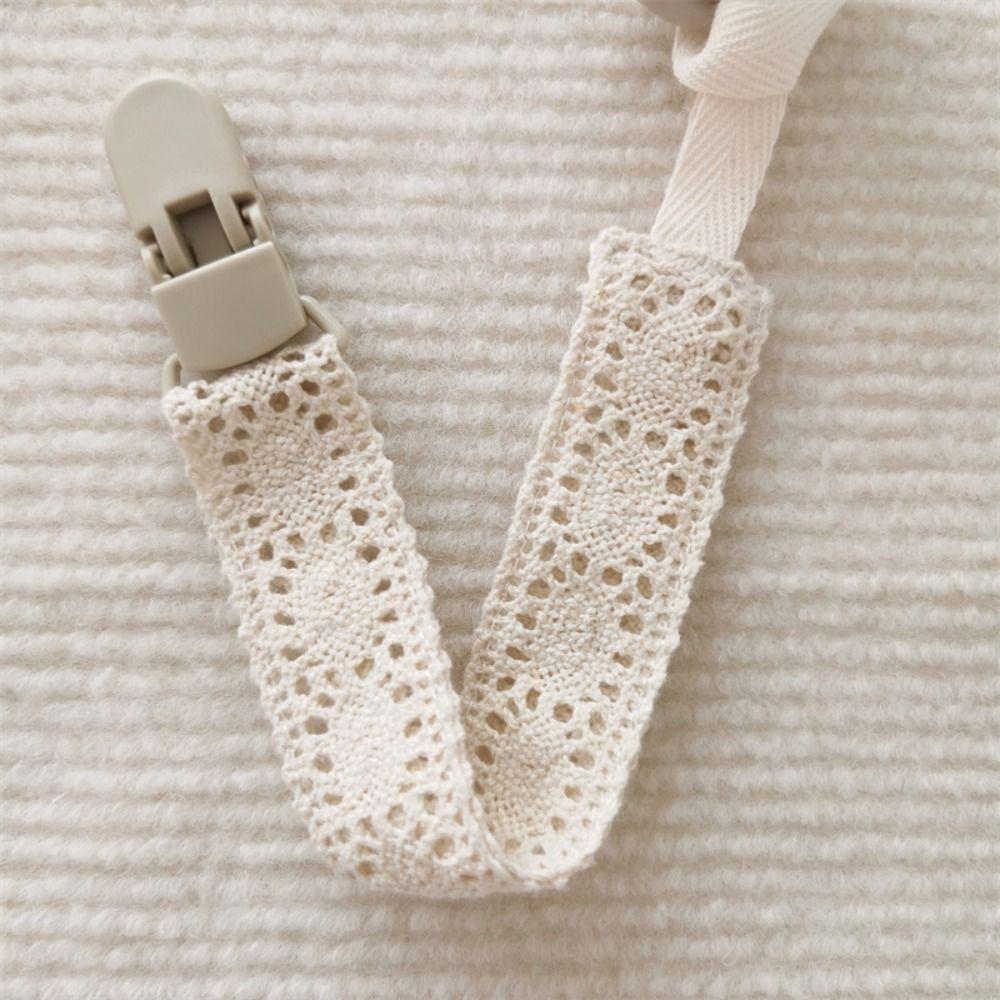 Floral Baby Cloth Pacifier Chain Lace Nipple Holder Clips Colorful Soother Holder Baby