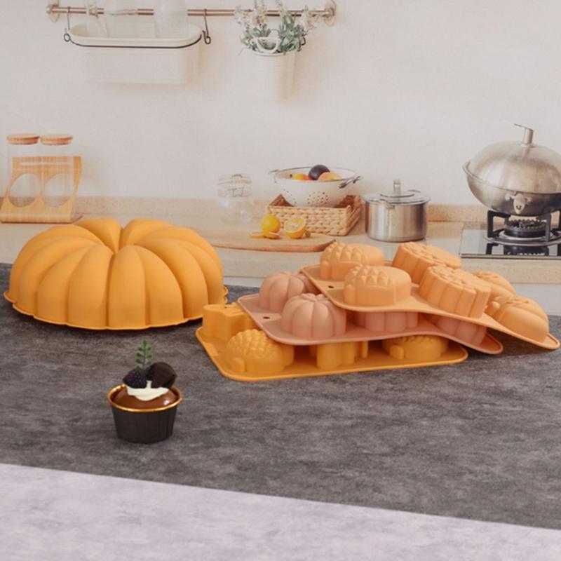 Формы для Хэллоуина из силикона: тыква, листья, для украшения Хэллоуинских тортов, форма для шоколадных конфет