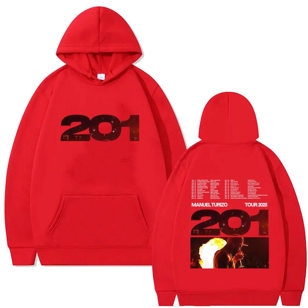 Manuel Turizo Album 201 Tour Hoodie Men Hip Hop Fashion Oversized Pullover Hoodies Men's Casual Cotton Vintage Sweatshirt