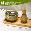 DiDiBirDi Matcha Tea Ceremony Includes Matcha Matcha Whisk Matcha Bamboo Traditional Bamboo and Stainless Steel Sieve Set, 5-Piece Set, Bowl, Stand,
