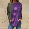 Футболки для женщин, осенние повседневные рубашки с длинными рукавами, толстовка с ретро-принтом, топ, пуловер