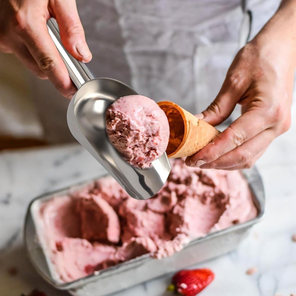 Stainless Steel Shovel Metal Coffee Bean Flour Shovel Multifunctional Ice Shovel Food Measuring Spoon Kitchen Accessories