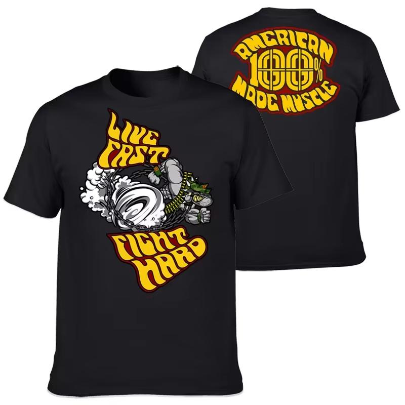 2025 Футболка с коротким рукавом John Cena Мужская из чистого хлопка с принтом Never Give Up Молодежная повседневная футболка с коротким рукавом Летний топ Унисекс Fashoin