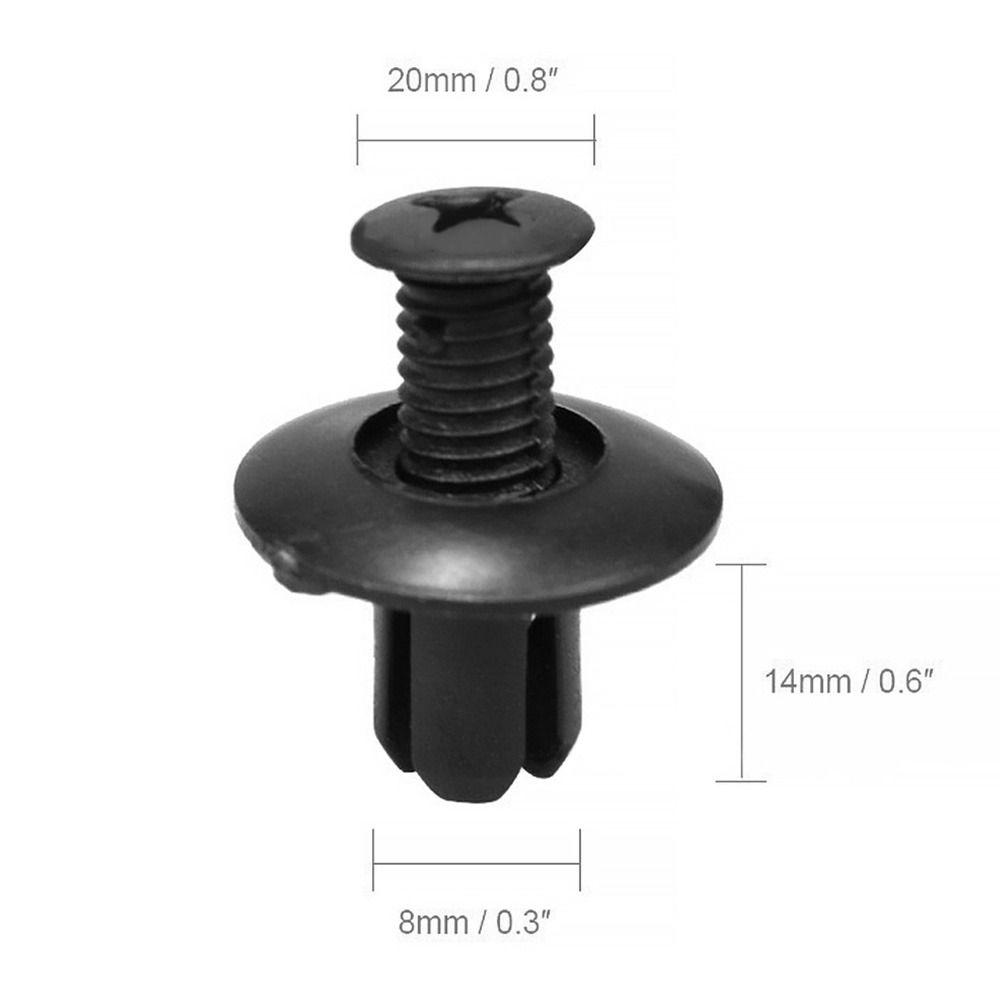 50 шт. черных автомобильных крепежных зажимов с отверстием 8 мм, зажимов-фиксаторов для Hyundai/Mazda/Honda/Nissan