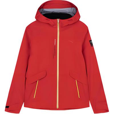 Тренировочная серия с принтом для альпинизма, активного отдыха, пешего туризма, водонепроницаемая дышащая ветрозащитная куртка для женщин, классическая красная 162437603-2