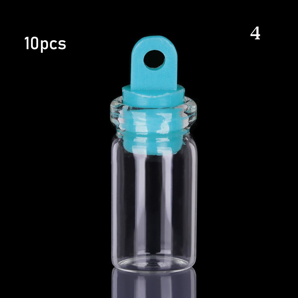 5/10pcs Small Drift Bottle Glass Jars Decoration DIY Containers Mini Message Vials Ornament Cork Stopper Rainbow Wishing Bottle