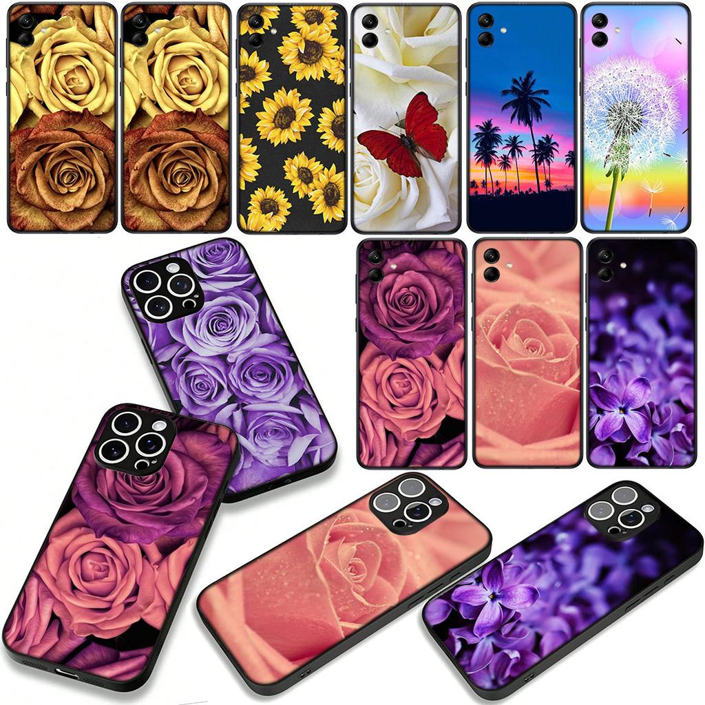 Flower Rose Lotus Peony Case for Motorola Moto G54 G05 G24 G67 G55 G75 G85 G15 G57 G86 Power Edge 50 30 Ultra Fusion neo Pro