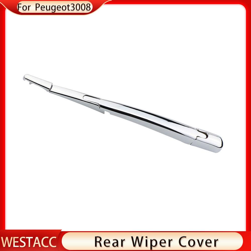 4 шт. хромированная накладка на стеклоочиститель заднего стекла автомобиля для Peugeot 3008 2013 2014 2015 наклейка на заднее лобовое стекло Стайлинг