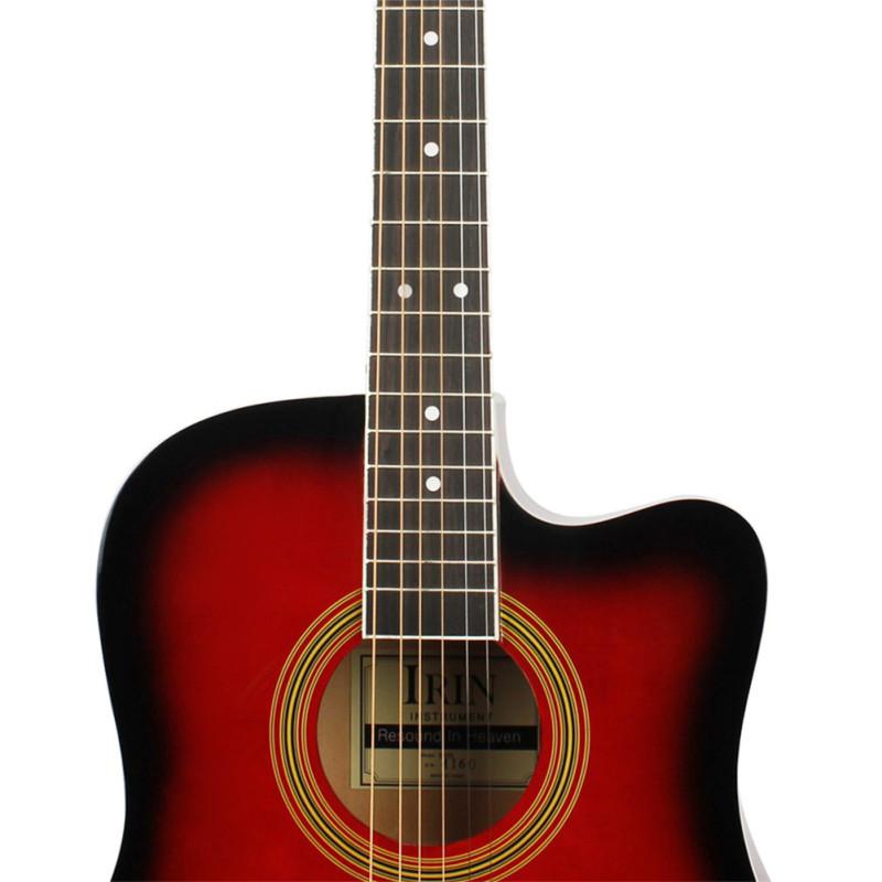 41-дюймовый гриф для акустической гитары с вырезом Guitarra, музыкальный инструмент из липы премиум-класса