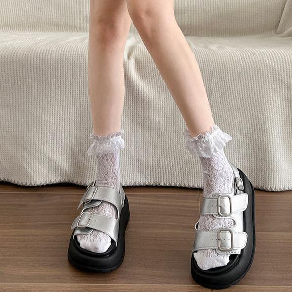 Черные сандалии с одним словом на спортивной платформе, женские, новинка 2025 года, легкая мягкая подошва, увеличивающая высоту голени, римские туфли