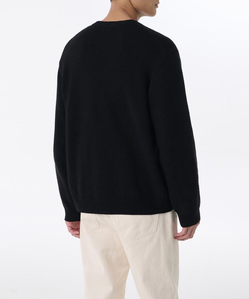 MUSINSA STANDARD Essential Crew Neck Knit [Black]
