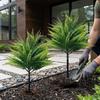 Waterproof Artificial Persian Fern Grass Stake UV Resistant Faux Pampas Grass  Outdoor Decor