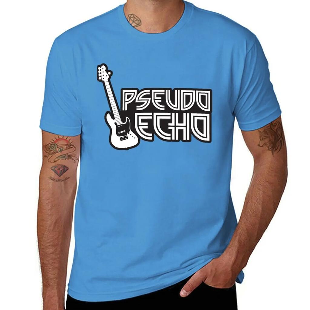Pseudo Echo guitar - black and white T-Shirt custom t shirts black t shirts t shirts